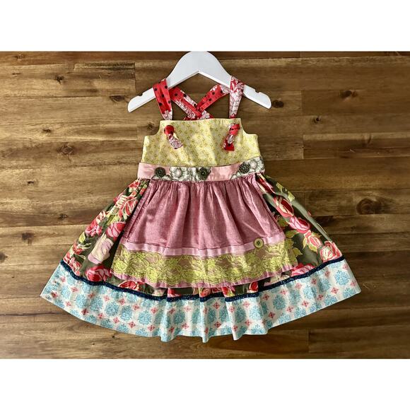 Matilda Jane Camp MJC Another Perfect Day Floral Sleeveless Knot Yellow Dress 4 - Picture 2 of 7